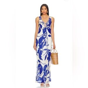 Like New! Faithful the Brand Nicola Maxi Dress in Termini Floral Blue, size XL